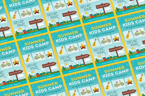 Summer Kids Camp Flyer Template