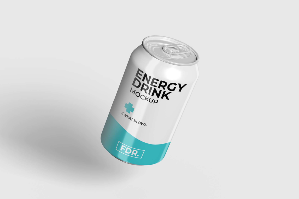 Metal 3D Soda Can Mockup