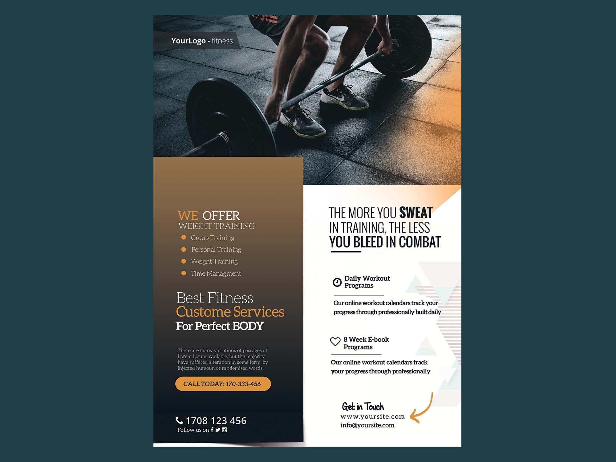 Fitness and Gym Flyer Template