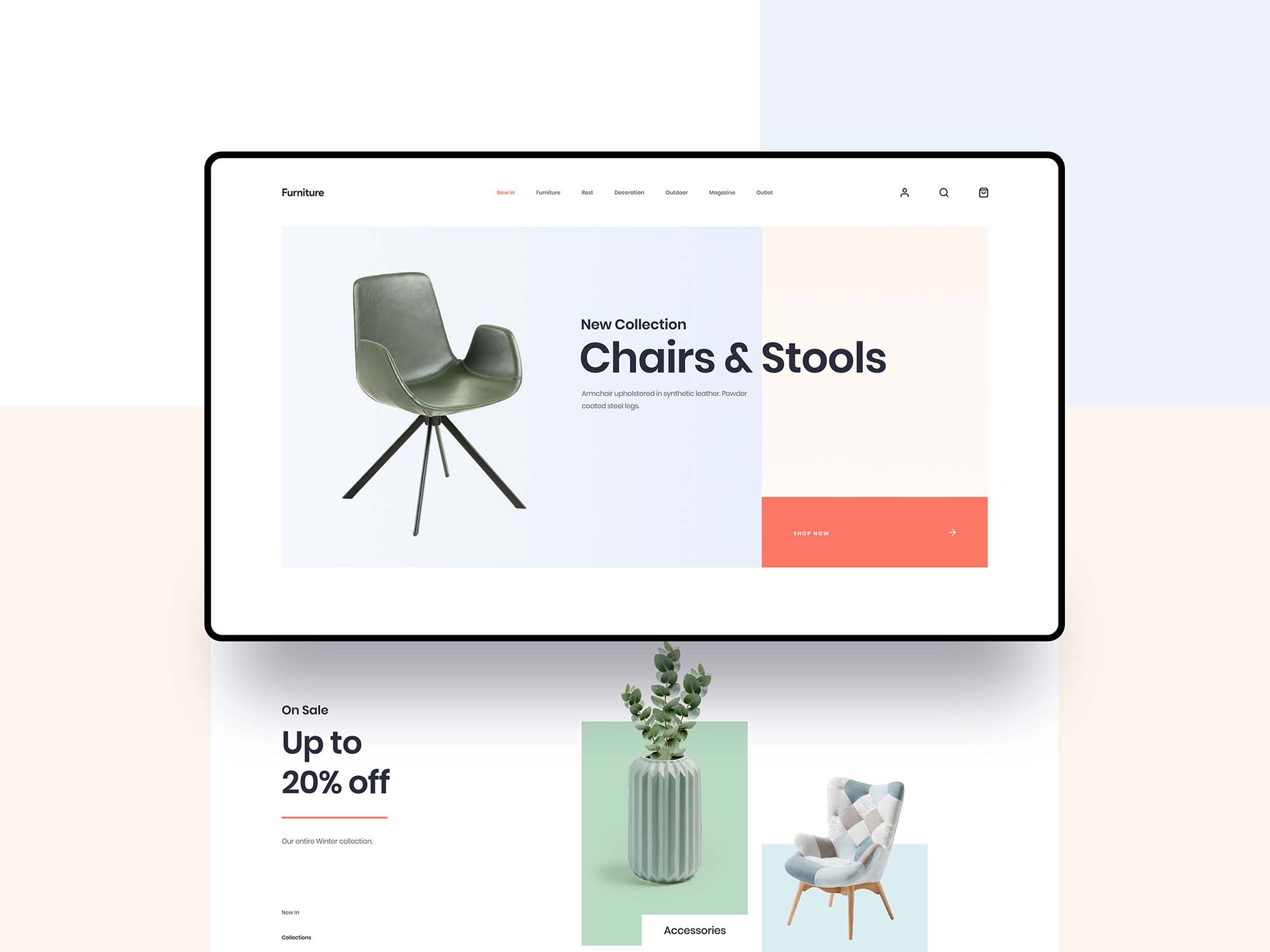 Minimal Furniture Shop App Template