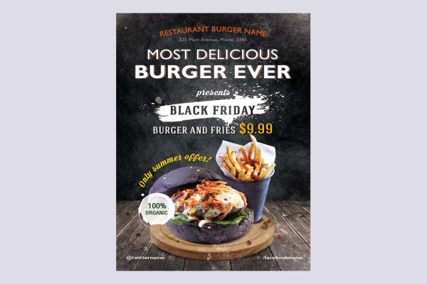 Burger Restaurant Flyer Template