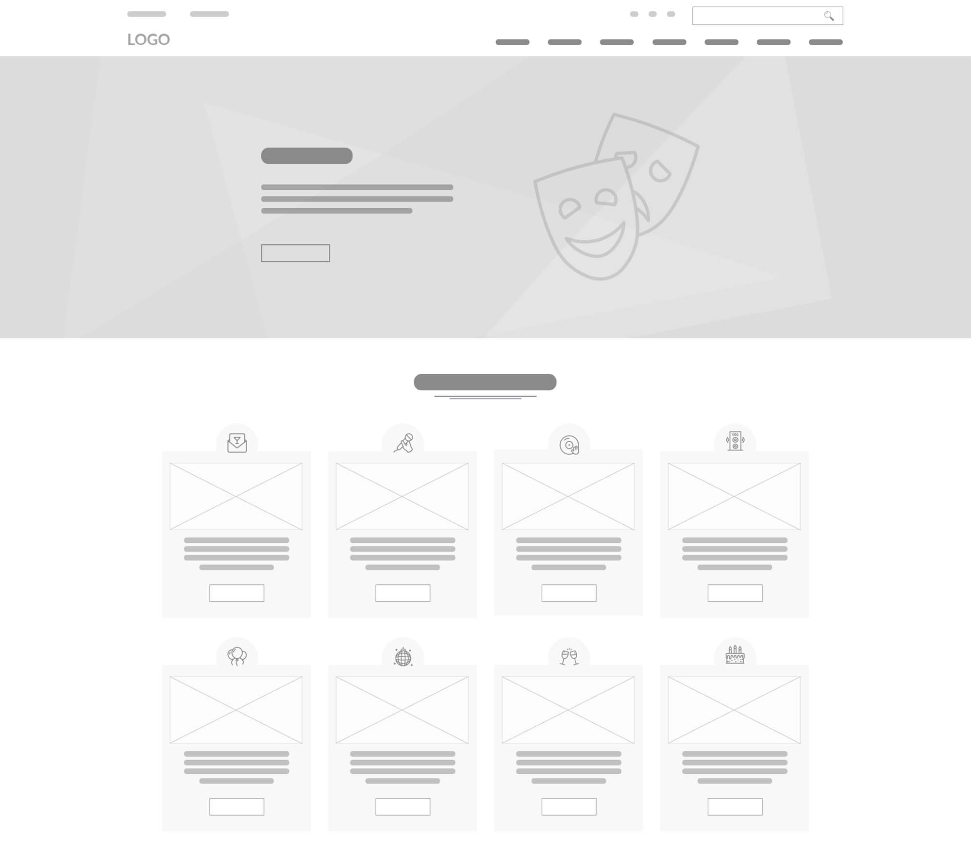 Classic Website Wireframes