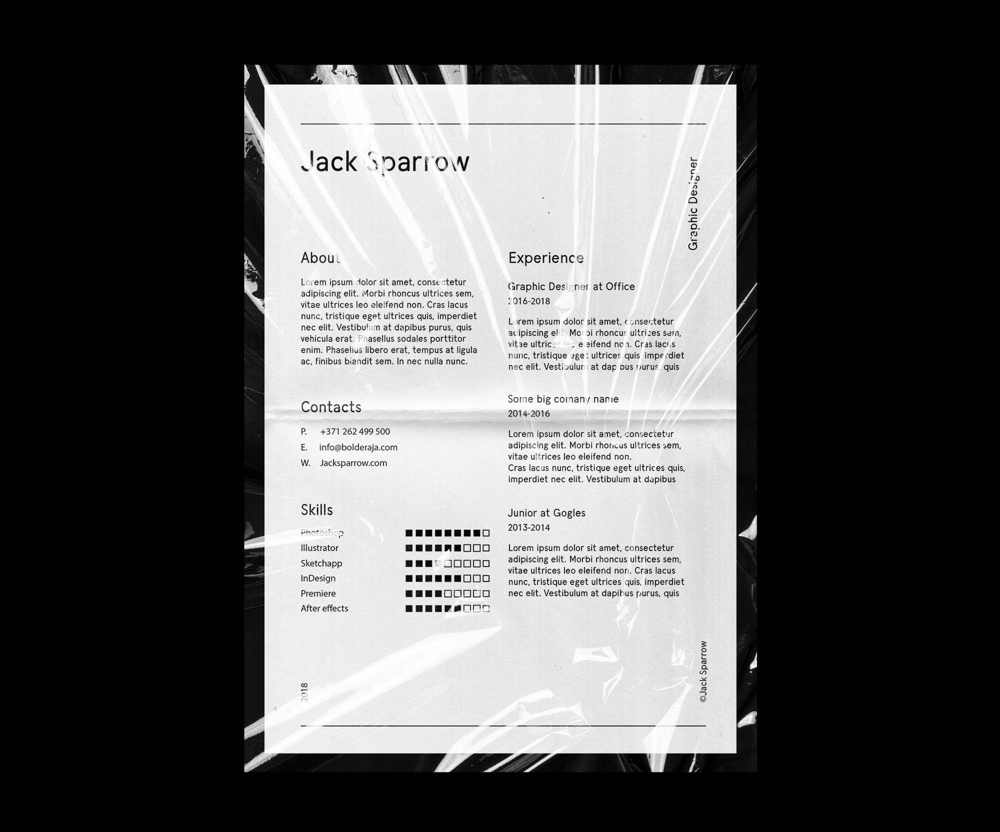 Minimal Curriculum Vitae Template