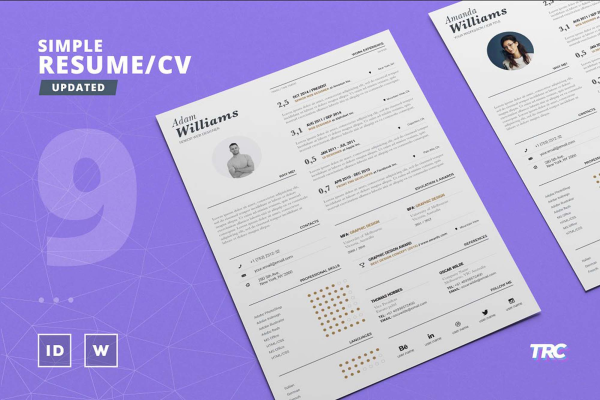 Typographic Resume Template