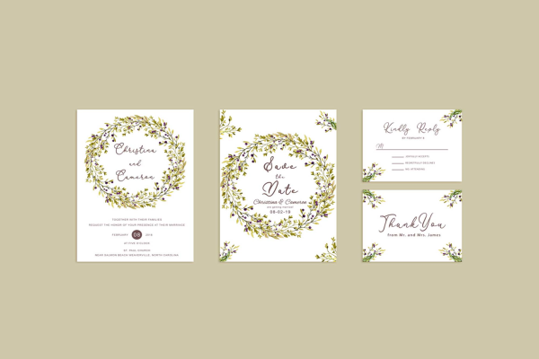 Floral Wedding Invitation Template