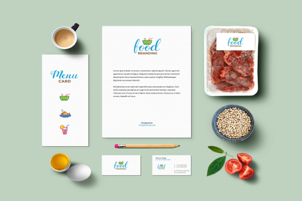 Food Identity Branding Mockup