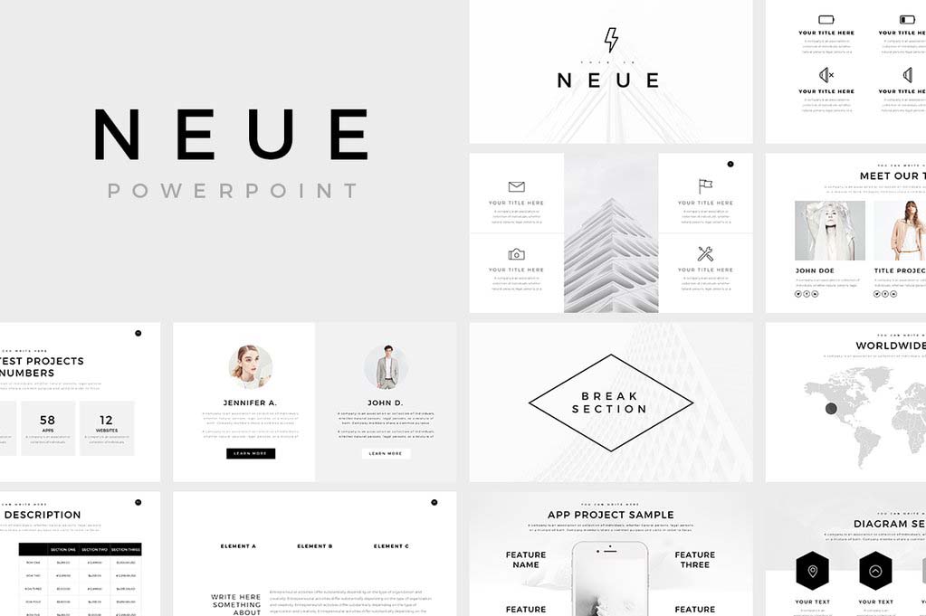 Neue Minimal PowerPoint Template