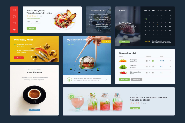 Food and Drink UI Kit Template