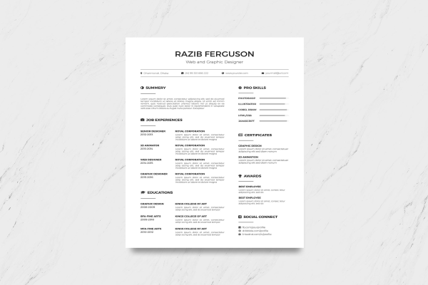 Simple Multi-format Resume Template