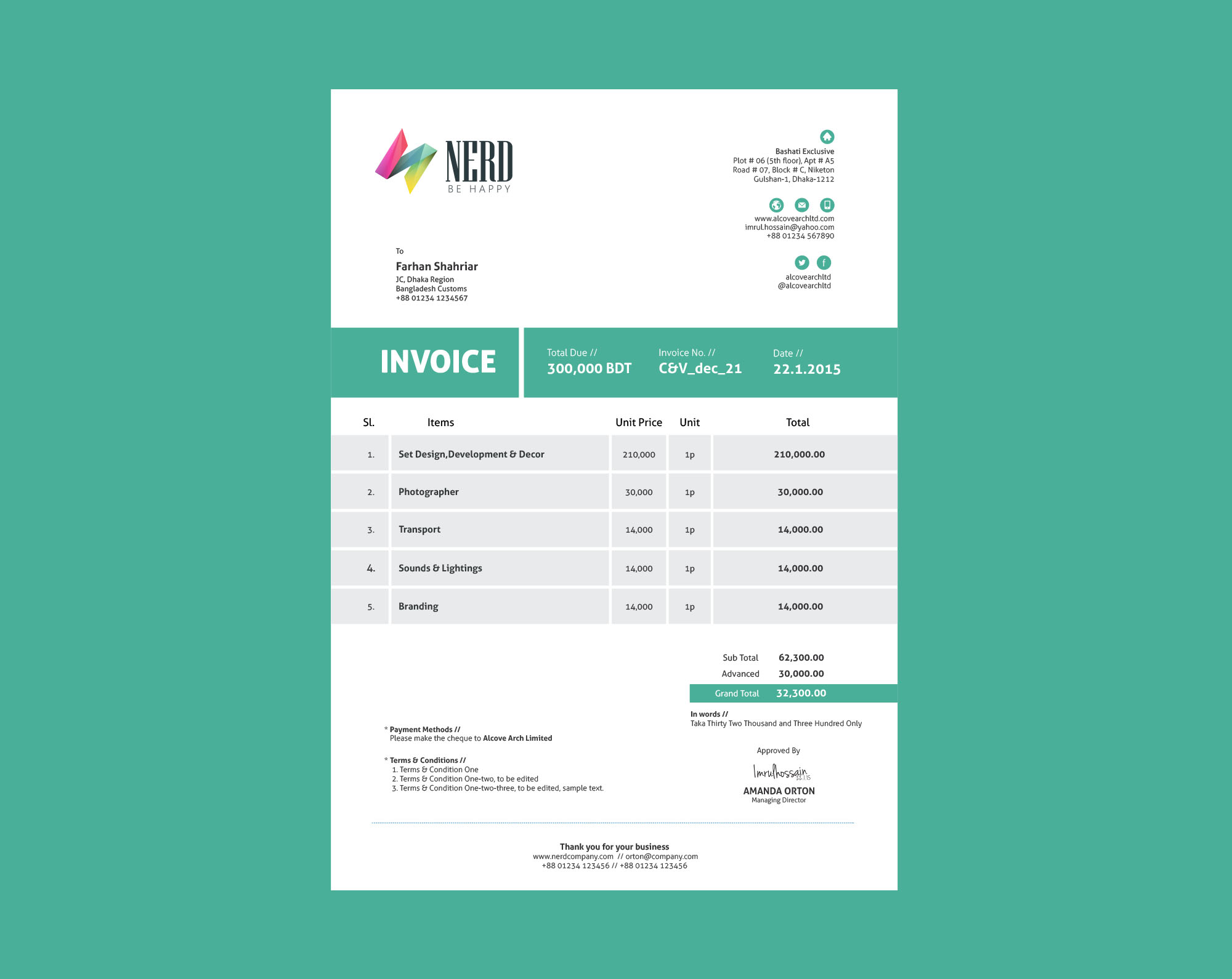 Invoice Template bie