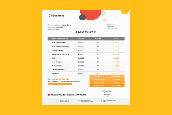 Branded Invoice Template