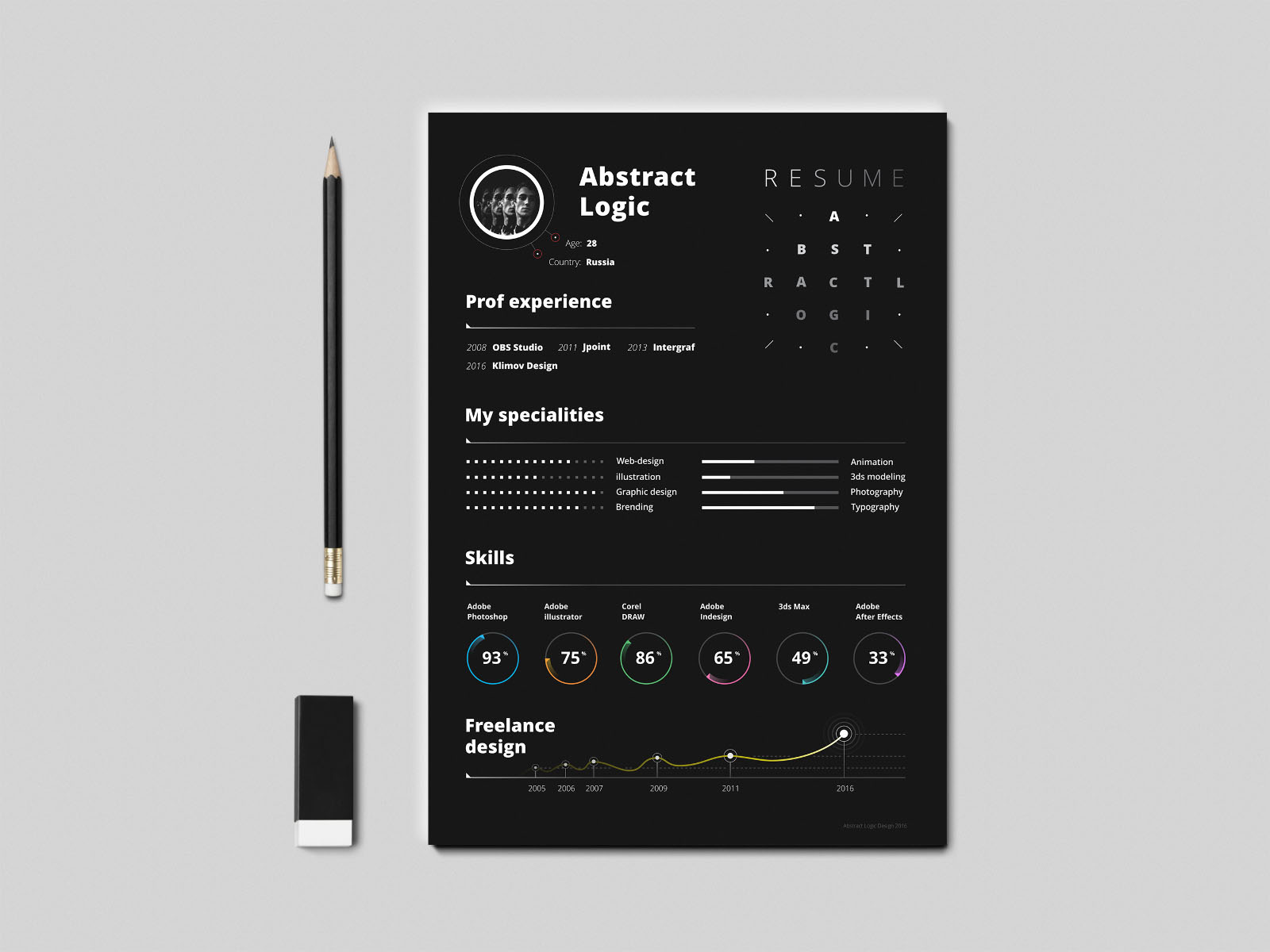 Dark Resume Template