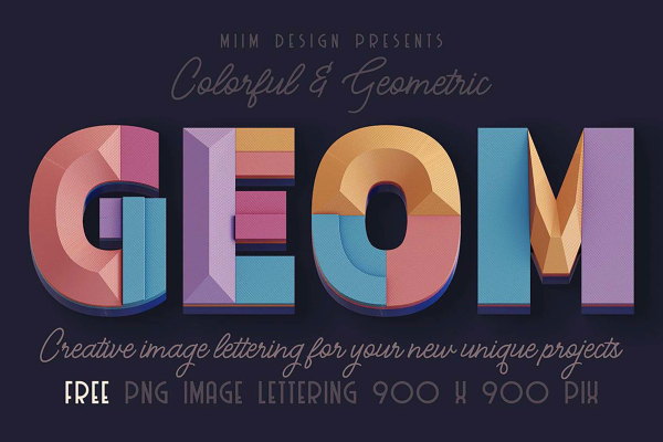 Deco Geometry 3D Lettering