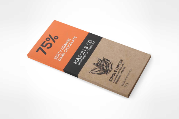 Wide Chocolate Packaging Mockup