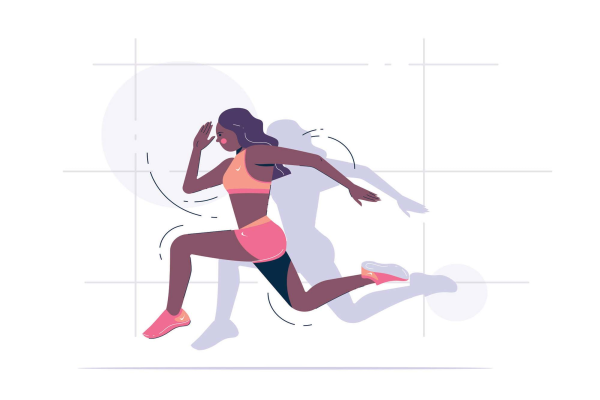 Running Girl Illustration