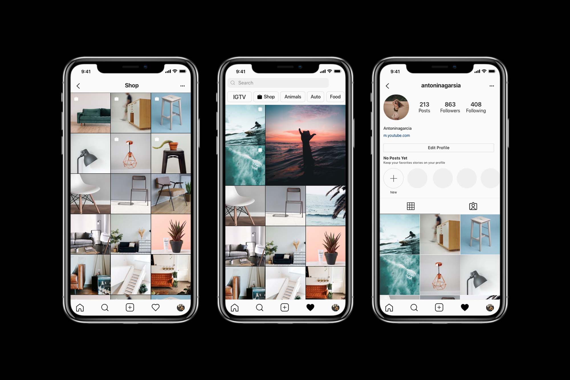 Instagram Mockup 2020 [ PSD, Sketch, Figma ]