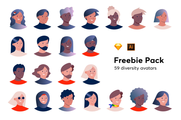 59 Inclusive Vector Avatars