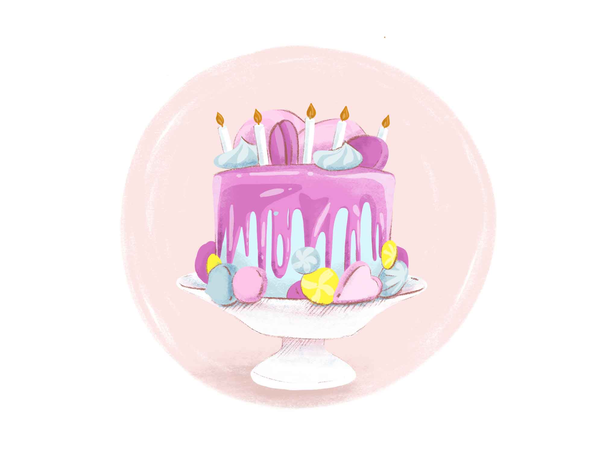 Birthday Cake Illustration