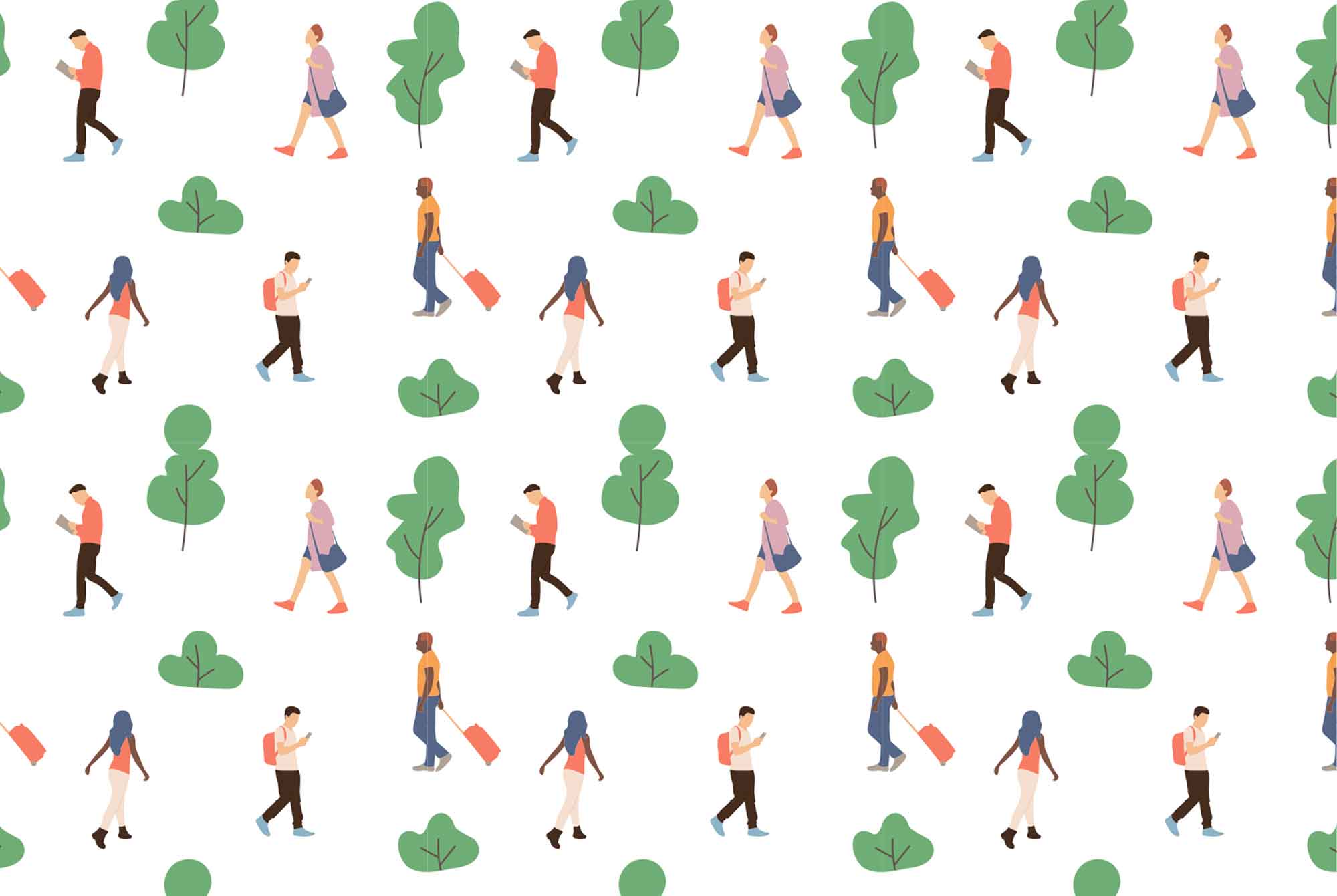 Seamless Vector People Pattern