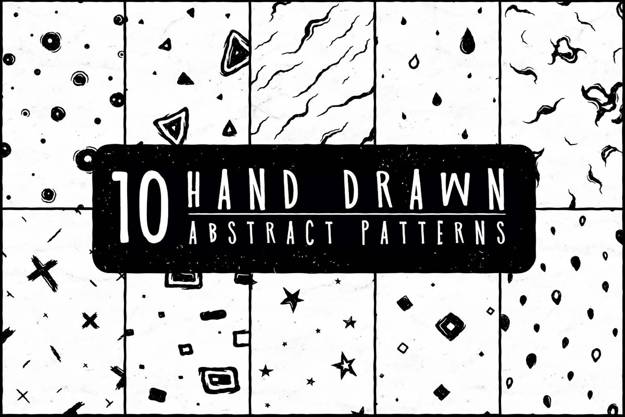 10 HandDrawn Abstract Patterns