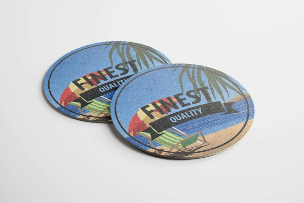 Round Coasters Mockup