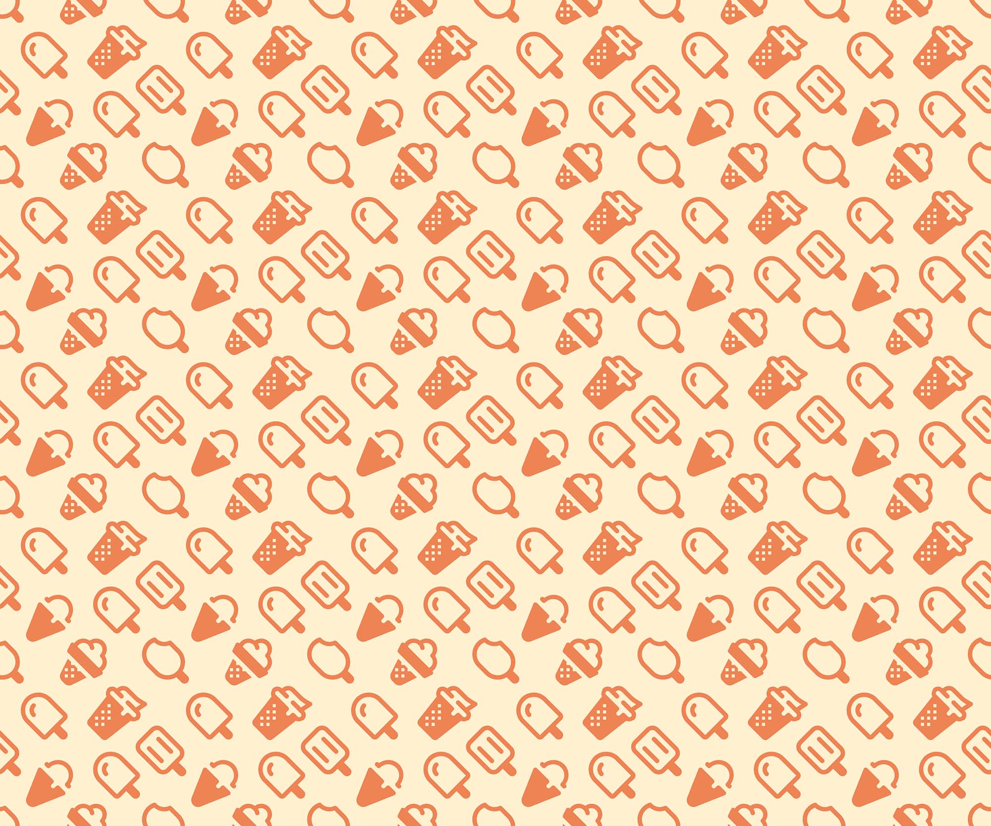 Ice Cream Vector Pattern