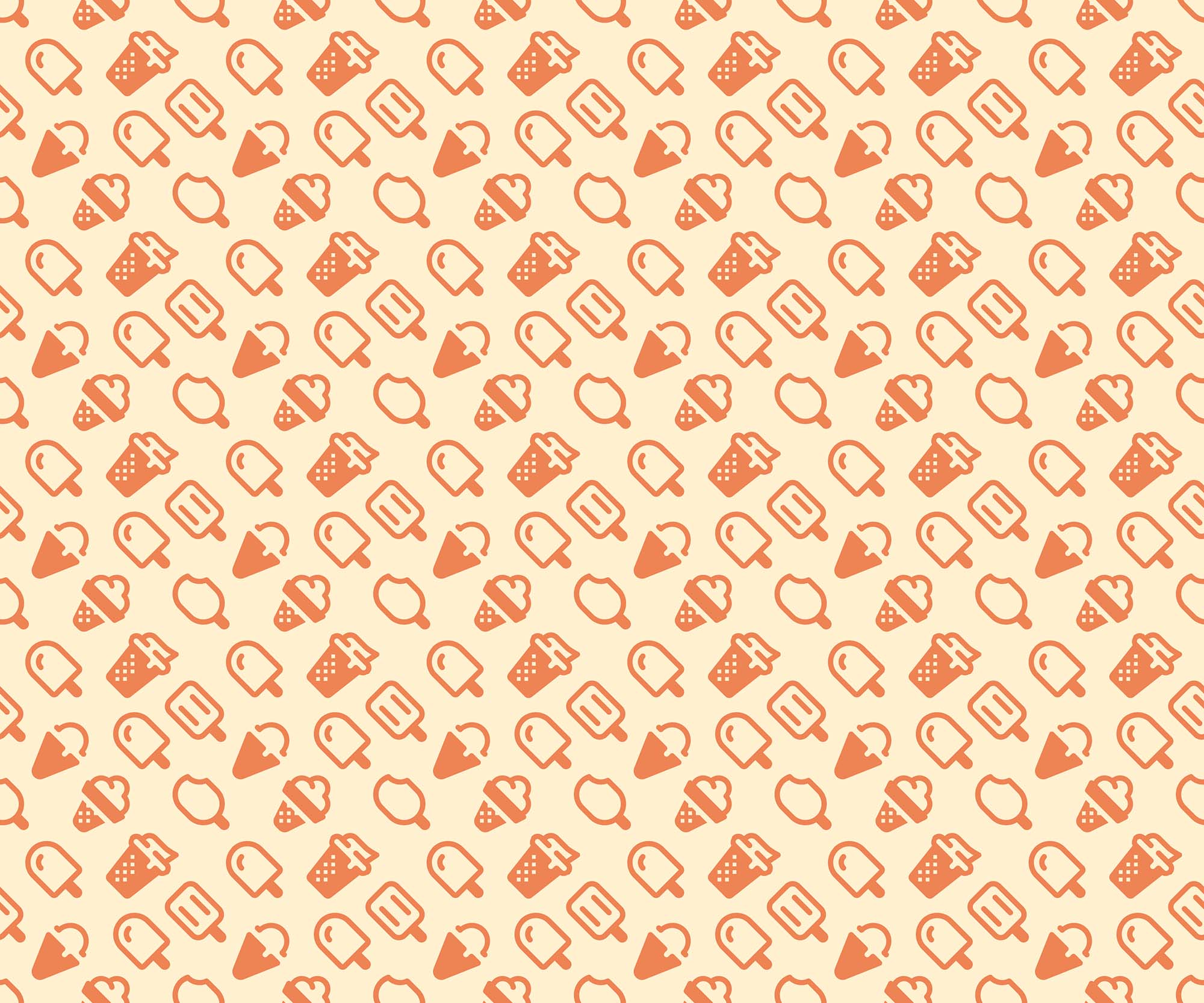 Ice Cream Vector Pattern