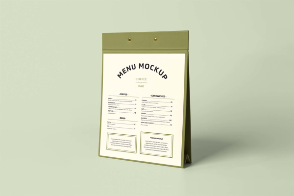 Menu Stand Mockup
