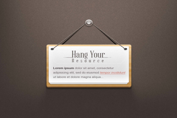 Hanging Note Sign