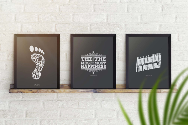 Posters on Shelf Mockup