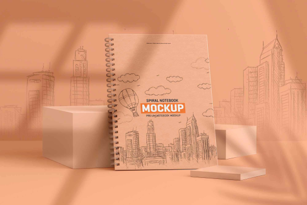 Spiral Notebook Mockup