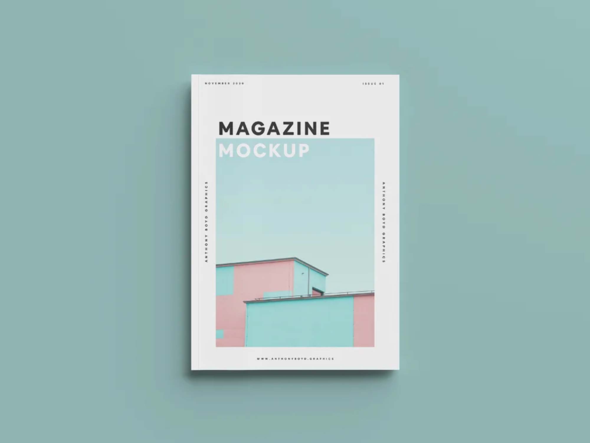 Top View Magazine Mockup