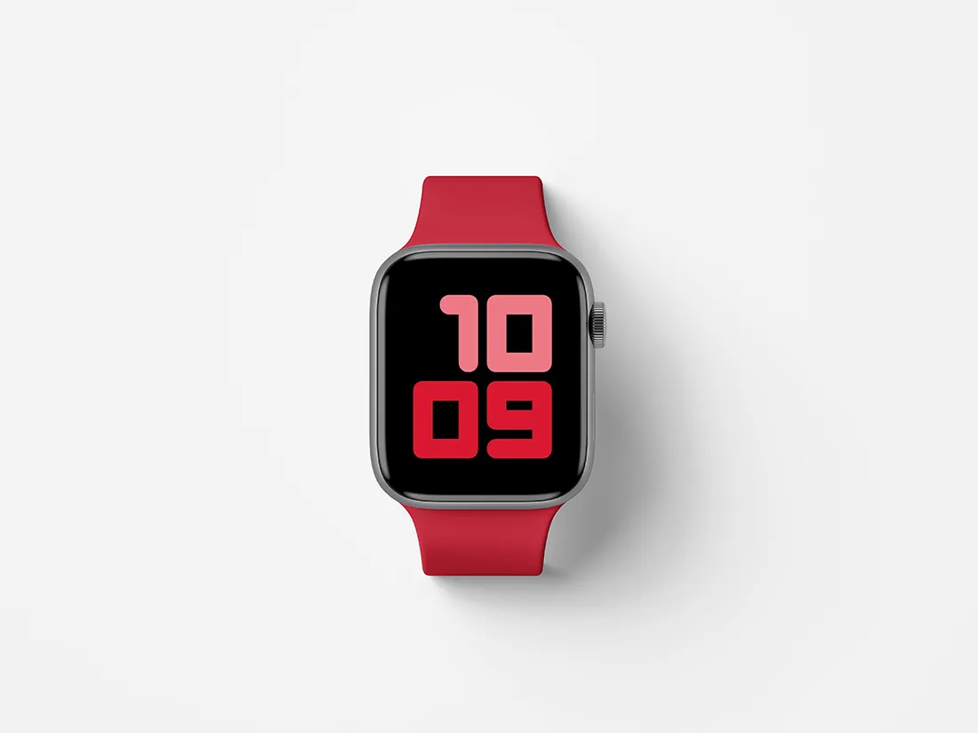 Top View Apple Watch Series 5 Mockup