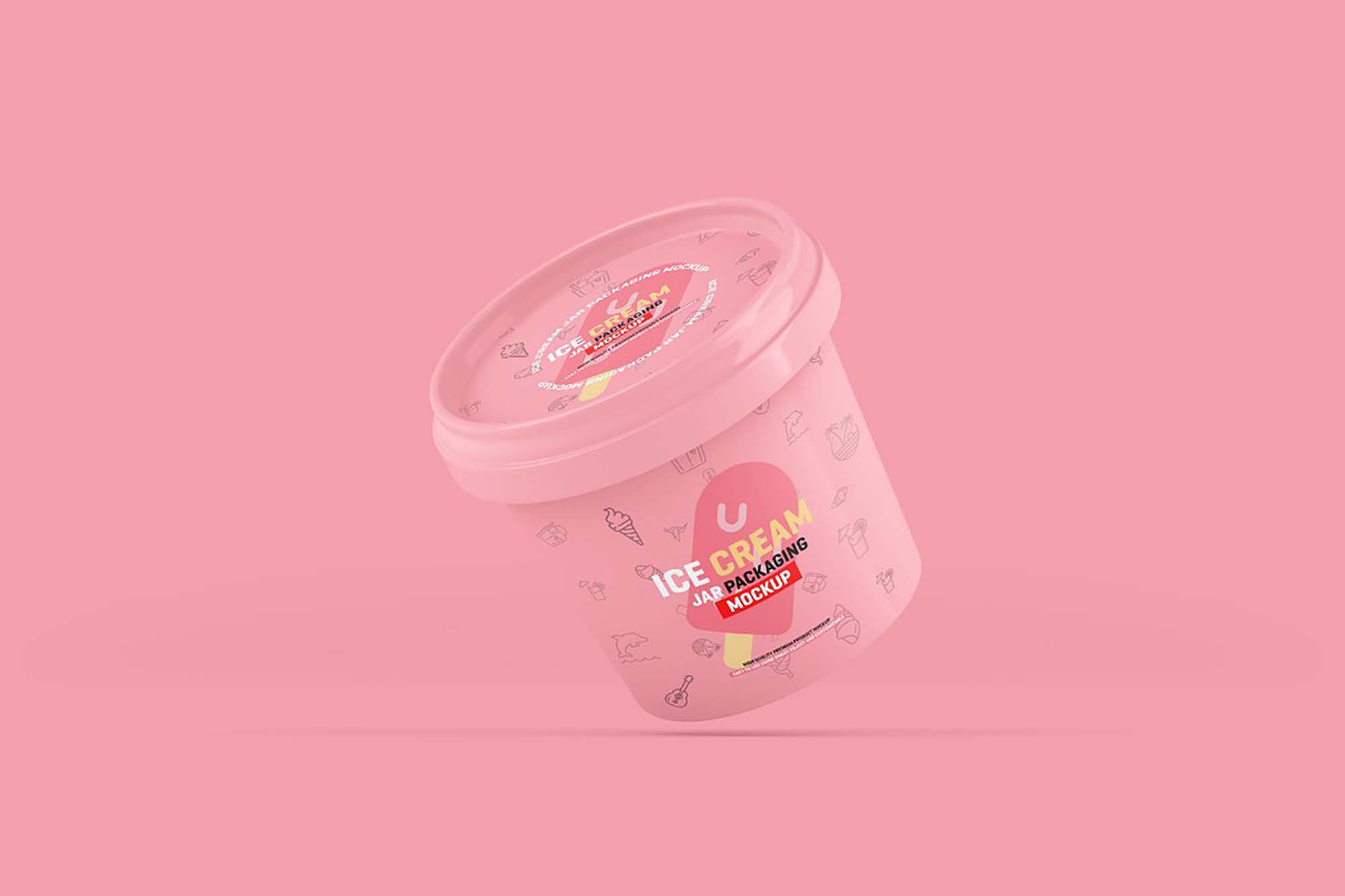 Ice Cream Jar Packaging Mockup