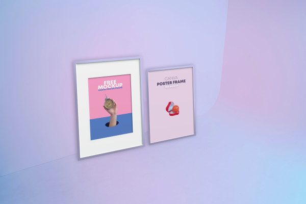 Canvas Poster Frames Mockup