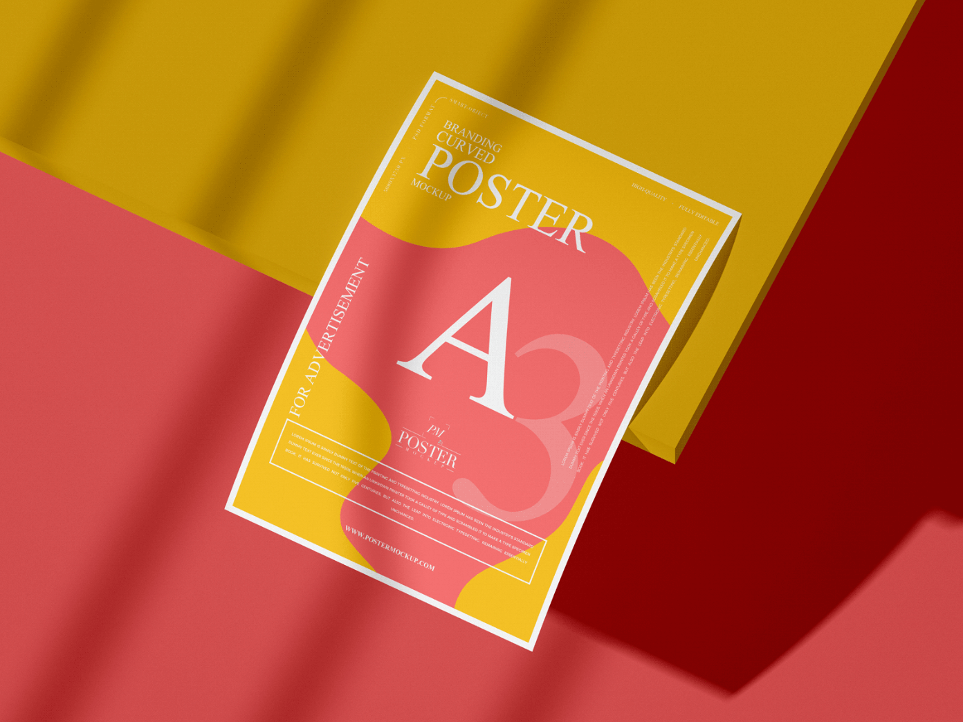 Modern Branding A3 Poster Mockup