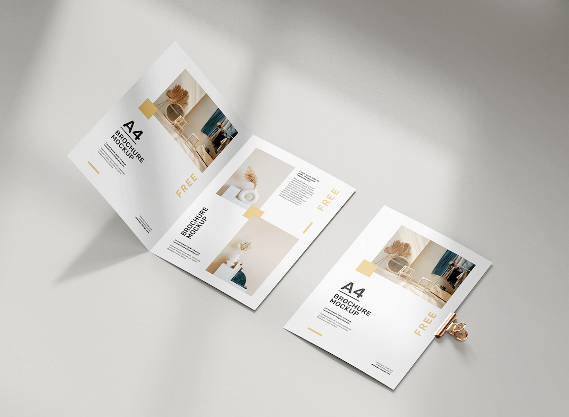 5 Scene of Brochure Mockup