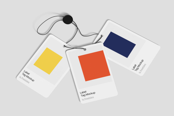 Label Cards Tags Mockups