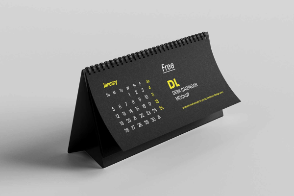 DL Desktop Calendar Mockup