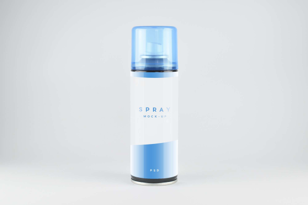 Front View Spray Bottle Mockup