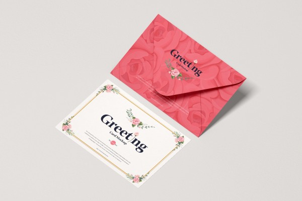 Valentine Greeting Card Mockup