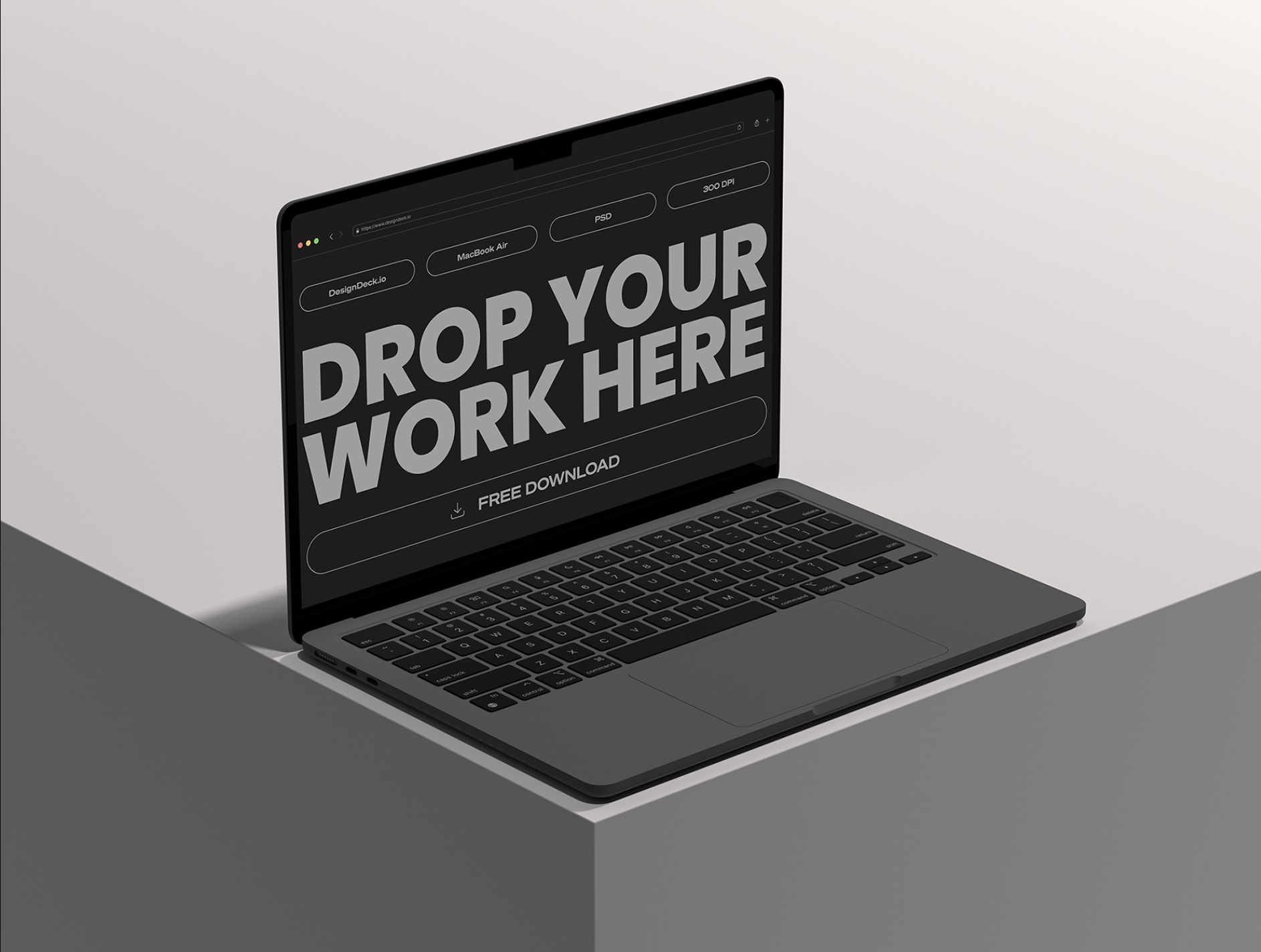 Macbook Air M2 Mockup - B08.PSD