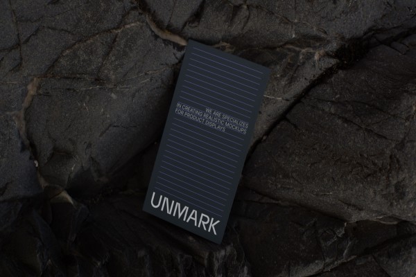 Dark Vertical Business Card Mockup