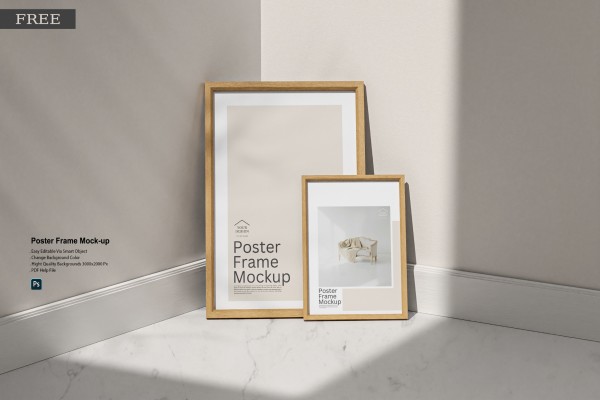 Poster Frame Mockup PSD