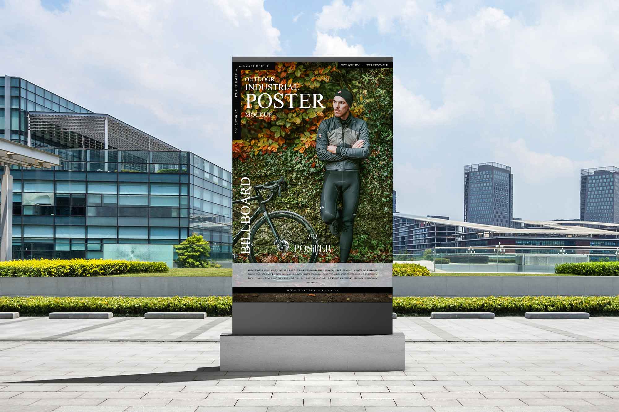 Outdoor Industrial Billboard Poster Mockup