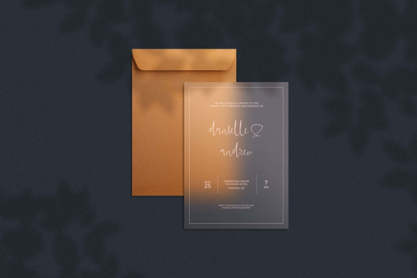 Transparent Invitation Card Mockup