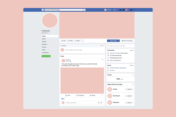 Facebook Page Mockup 2020