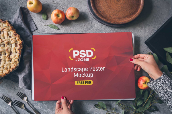 Landscape Kitchen Poster Mockup