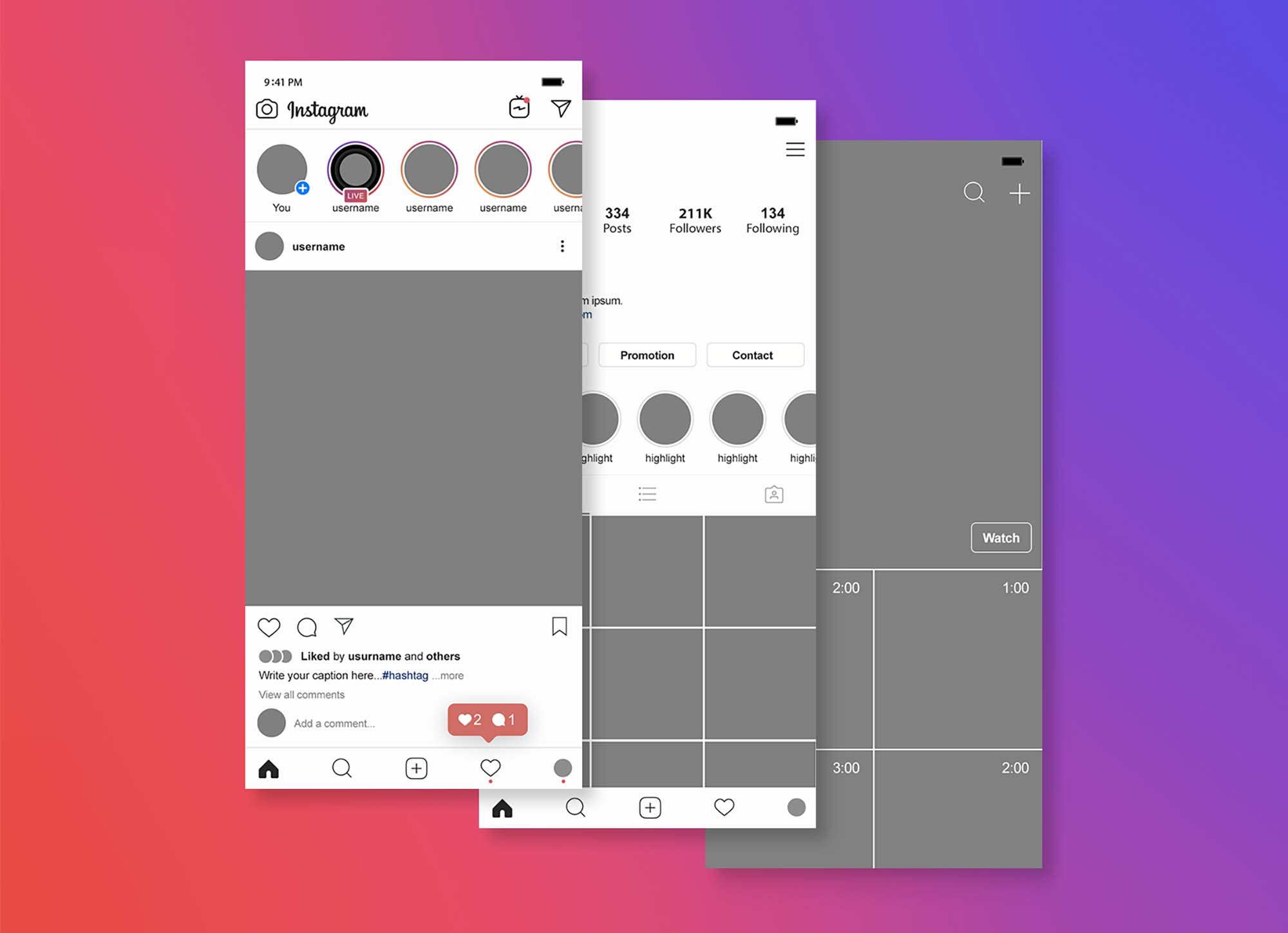 Instagram Mobile Mockup