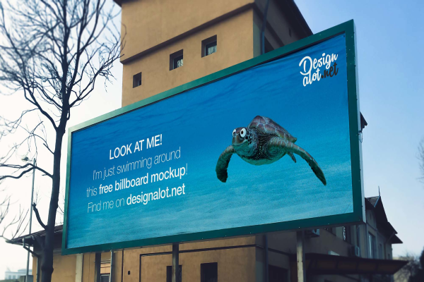Big Outdoor Billboard Mockup